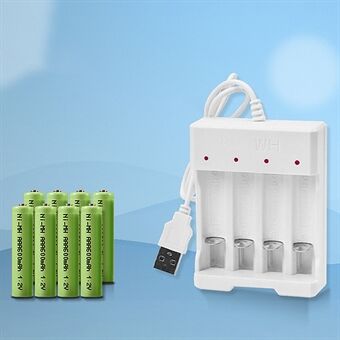 4 spor batterilader Hurtigladestasjon med 8 seksjoner batterier for barn Toveis radio walkie talkie