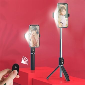P60D forlengbart stativ 360 graders rotasjon Bærbar Bluetooth-mobiltelefon Selfie Stick Monopod