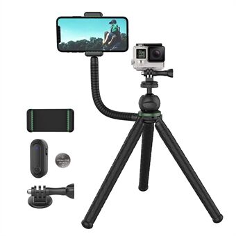 WONEW ZJ25 Fleksibel Octopus Tripod Bluetooth-fjernkontroll Selfie Stick for DSLR-kamera GoPro