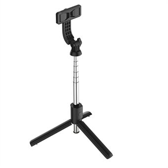V01 Teleskopisk stang i rustfritt Steel Håndholdt Selfie Stick Bluetooth Monopod stativstativ med Stand