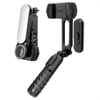 Q09 uttrekkbar stabilisator Bluetooth-stativtelefonholder Bærbar Justerbar Selfie Stick-stativ med avtakbart fylllys