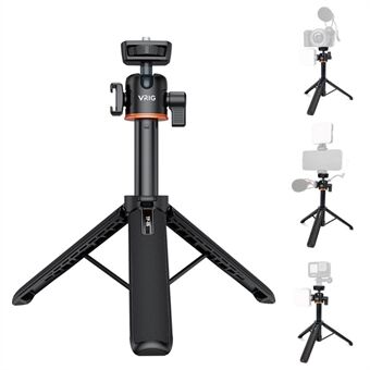 VRIG TP-06 Avtakbar Stand Mobiltelefon SLR- Stand for Outdoor livestreaming Bærbart stativstativ 360-graders roterende