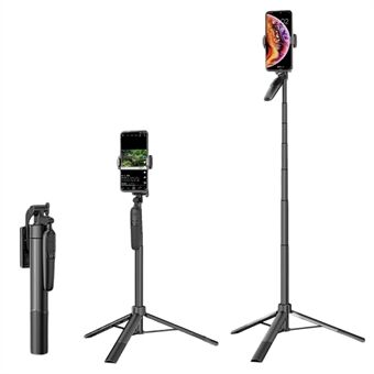 A65 1,6 m telefonstativ aluminiumslegering Selfie Stick Stativ Anti-shaking Stand med trådløs fjernkontroll for iPhone og Android