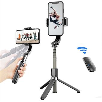 SELFIESHOW L08 Håndholdt Bluetooth Selfie Stick Skjult stativ Live Broadcast Brakett med fjernkontroll - Svart