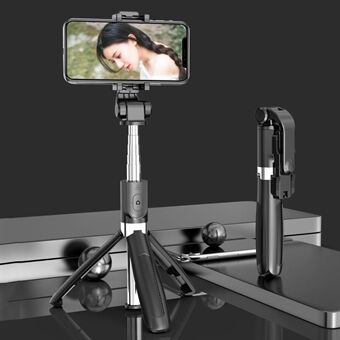SELFIESHOW L01s Selfie Stick Stativ Utvidbar Bluetooth Monopod med 360 graders roterende telefonklemme og fjernkontroll