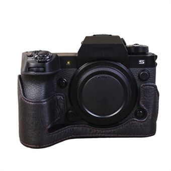 For Fujifilm X-H2s kamerabunnskall ekte skinn Stor åpningsdesign Beskyttende halvkroppsdeksel