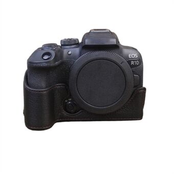 Bunndeksel til kamera i ekte lær for Canon EOS R10, anti-støv-kamera-deksel