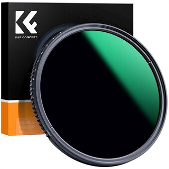 K&F KONSEPT KF01.1361 82 mm ND8-ND2000 ND-filter for kameralinse 9-stopps justerbar nøytral tetthet flerbelagt filter Vanntett linsefilter