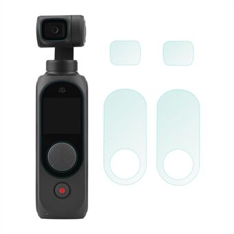 2 sett HD herdet glass skjermbeskytter Kameralinse beskyttelsesfilm for Fimi Palm 2