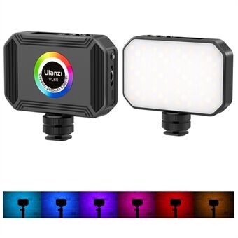 ULANZI VL60 minilomme RGB-videolys Bærbart magnetisk LED-kamerafyllingslys for fotografering