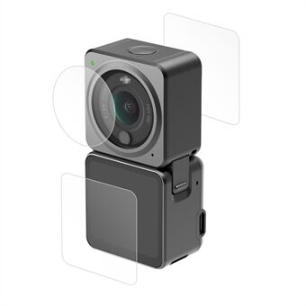 [Strømversjon] 1 sett EWB9033_1 Beskyttelsesfilm for kameralinse for DJI Action 2 HD-skjermbeskytter i herdet glass Sportskameratilbehør