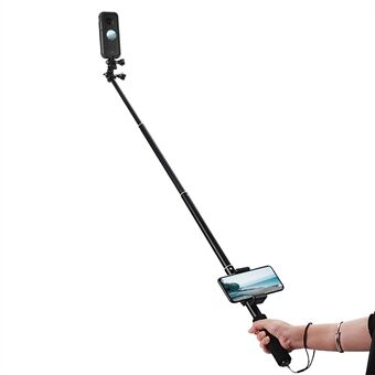 EWB8597 + ZZCP5019 beskyttelsesramme Kameraholder + Mobiltelefon Selfie Stick for Insta360 ONE X2