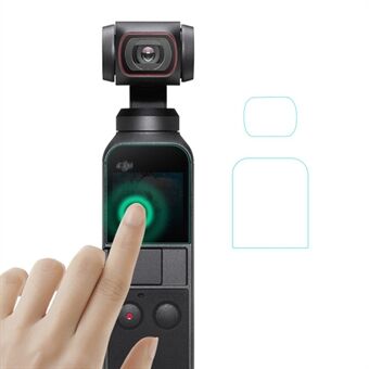 EWB8251_1 Kameralinsebeskyttelsesfilm 1 sett herdet glass skjermbeskytter Kameratilbehør for DJI OSMO Pocket 2