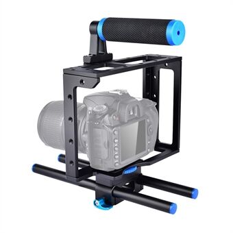 YELANGU C1 Videokamera Stabilisator DSLR Kamera Cage Film Video Film Making System Case Holder Rack for Canon / Sony/ Panasonic og andre kameraer