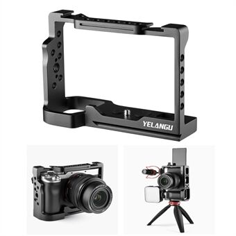 YELANGU C24-A Quick for Sony Alpha 7C Profesjonell kameravideorigg med 1/4 "3/8" adapter