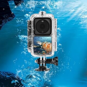EWB9103 60 meter dykkerveske Vanntett, beskyttende rammeskall for DJI Action 2 panoramakamera - gjennomsiktig