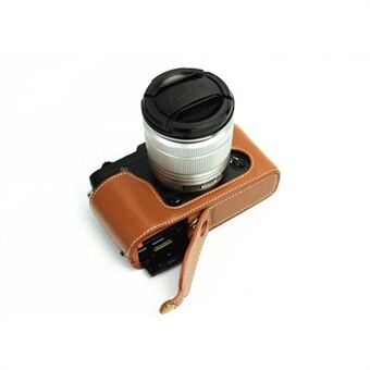 Ekte splittskinn Half Camera Case Bag for Fujifilm XE1 XE2