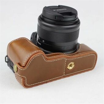 Halvkamera PU-lærbeskyttende etui for Canon EOS M50