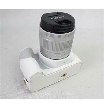 PU-lær halvbunns kamerabeskyttelsesveske for Canon EOS 200D