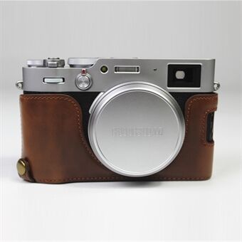 PU Leather Half Camera Case Bag Cover for FUJIFILM X100V
