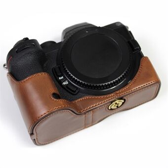 Kamerabeskyttelse i PU-skinn Bunnveske Veske Halvt deksel med batteriåpning for Nikon Z5 / Z6 / Z7 / Z6II / Z62 / Z7II / Z72