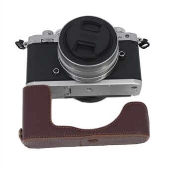 Bunndeksel til kamera i ekte lær Beskyttende halvkroppsdeksel med batteriåpning for Nikon Z FC