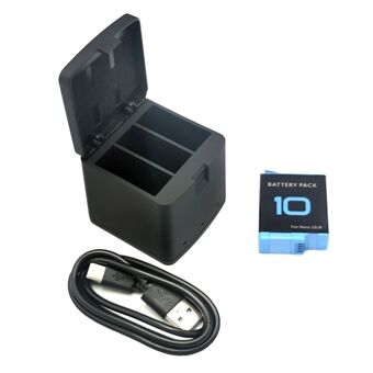 AT1272 3-Channel USB Charger Charging Station with 1 Battery for GoPro Hero 9/10