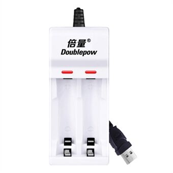 DOUBLEPOW DP-UK21 USB 2-sporslader for oppladbar AA/AAA Ni-CD/Ni-Mh individuell batterilader