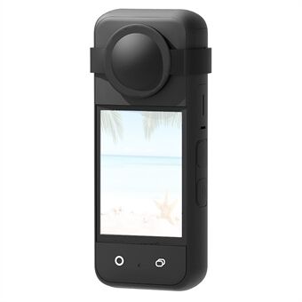 OX3-GJT-BK Silikonbeskyttelsesveske for Insta360 One X3 Soft Sleeve Panoramic Kamera Støvtett skall