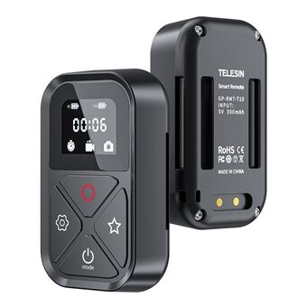 TELESIN GP-RMT-T10 T10 80m WiFi Bluetooth-fjernkontroll med skjerm for GoPro Hero 10/9/8/Max