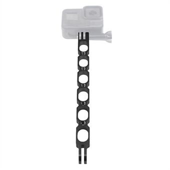 KF43175 For GoPro 10/9 / Insta360 One X Hollow Out Aluminum Alloy Extension Arm for Cycling Helmet, Length 220mm