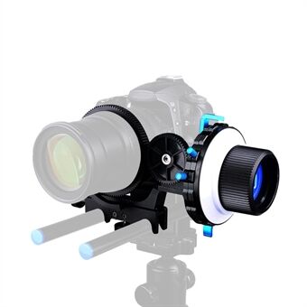 YELANGU F4 spordesign A/B Stop Follow Focus Rig for Canon Nikon DSLR videokamera med 52mm-86mm objektiver