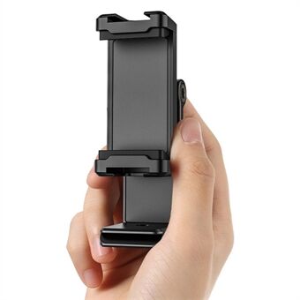 UURIG ST-22 Mobiltelefon Stativfeste Justerbar klemmemonteringsadapter med 1/4" skrue og Arca for fotografering Live-streaming Selfie-telefonklipsstøtte 360-graders roterende