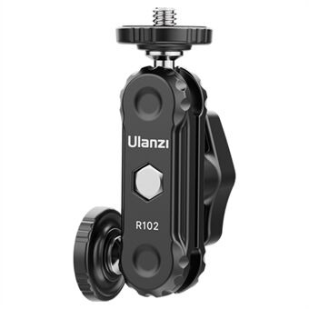 ULANZI R102 1Pc metall magisk arm med 360 grader doble kulehoder 1 / 4\'\' skrue forlenget feste for DSLR-kameraskjerm Videolys Mic stativ