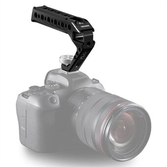 NYERE ST28 Topphåndtak Grip Kamerahåndtak med Cold Shoe 1/4 3/8-tommers hull for DSLR kamerabur Mikrofonfyllingslys