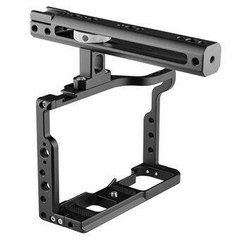 YELANGU C19 For Fujifilm XT2 / XT3 aluminiumslegeringshus Bur Kamerabeskyttelsesramme med håndtak