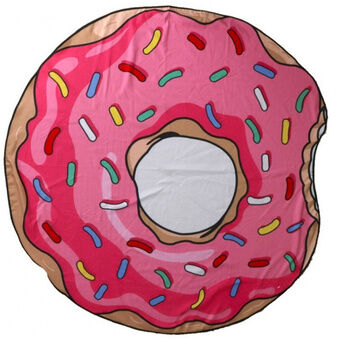 Strandhåndkle Donut 150 cm polyester rosa