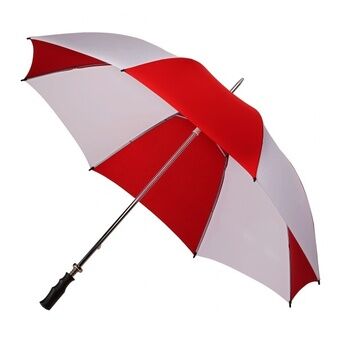 Paraplyhånd som åpner 120 cm hvit / rød