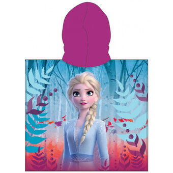 Badeponcho Frozen II jenter 50 x 115 cm bomull lilla