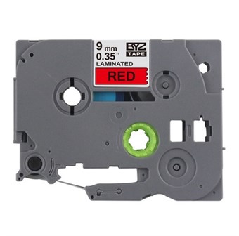 Brother-kompatibel TZc-421 - Svart tekst på rød tape 9 mm x 8 m